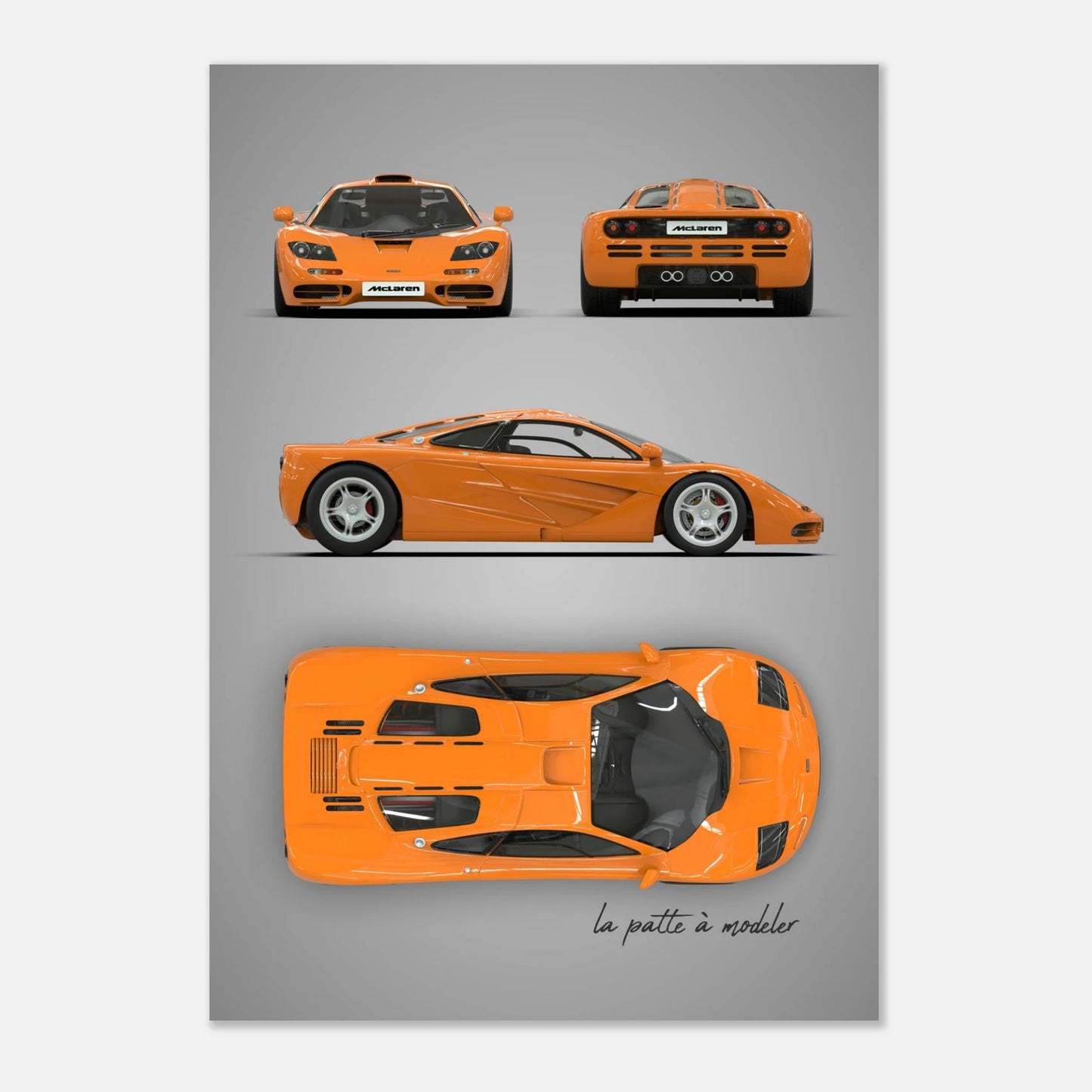 British Supercar Aluminum Print - Performance Icon Art