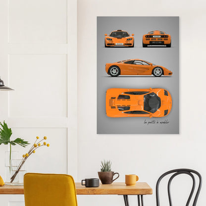 British Supercar Aluminum Print - Performance Icon Art