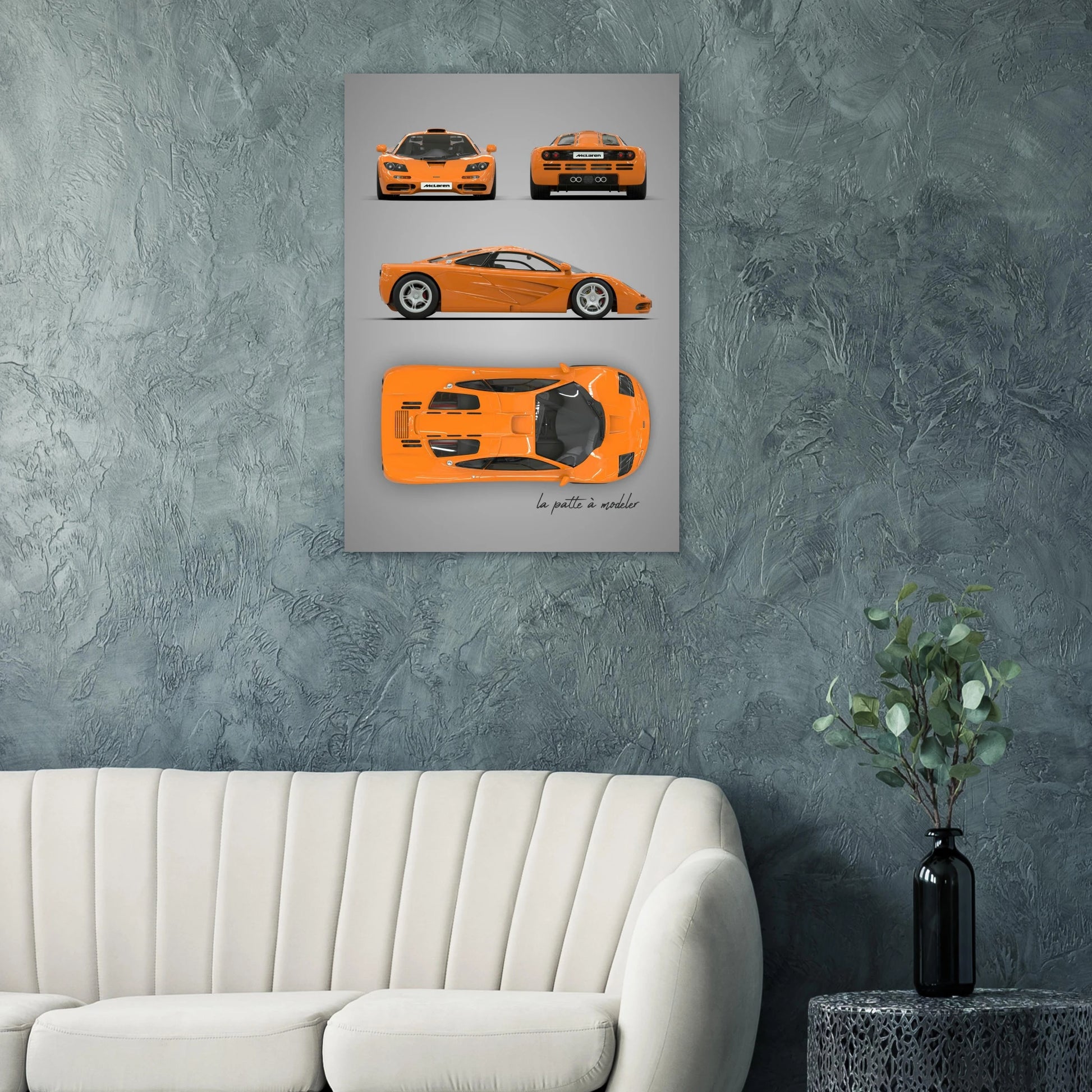 British Supercar Aluminum Print - Performance Icon Art