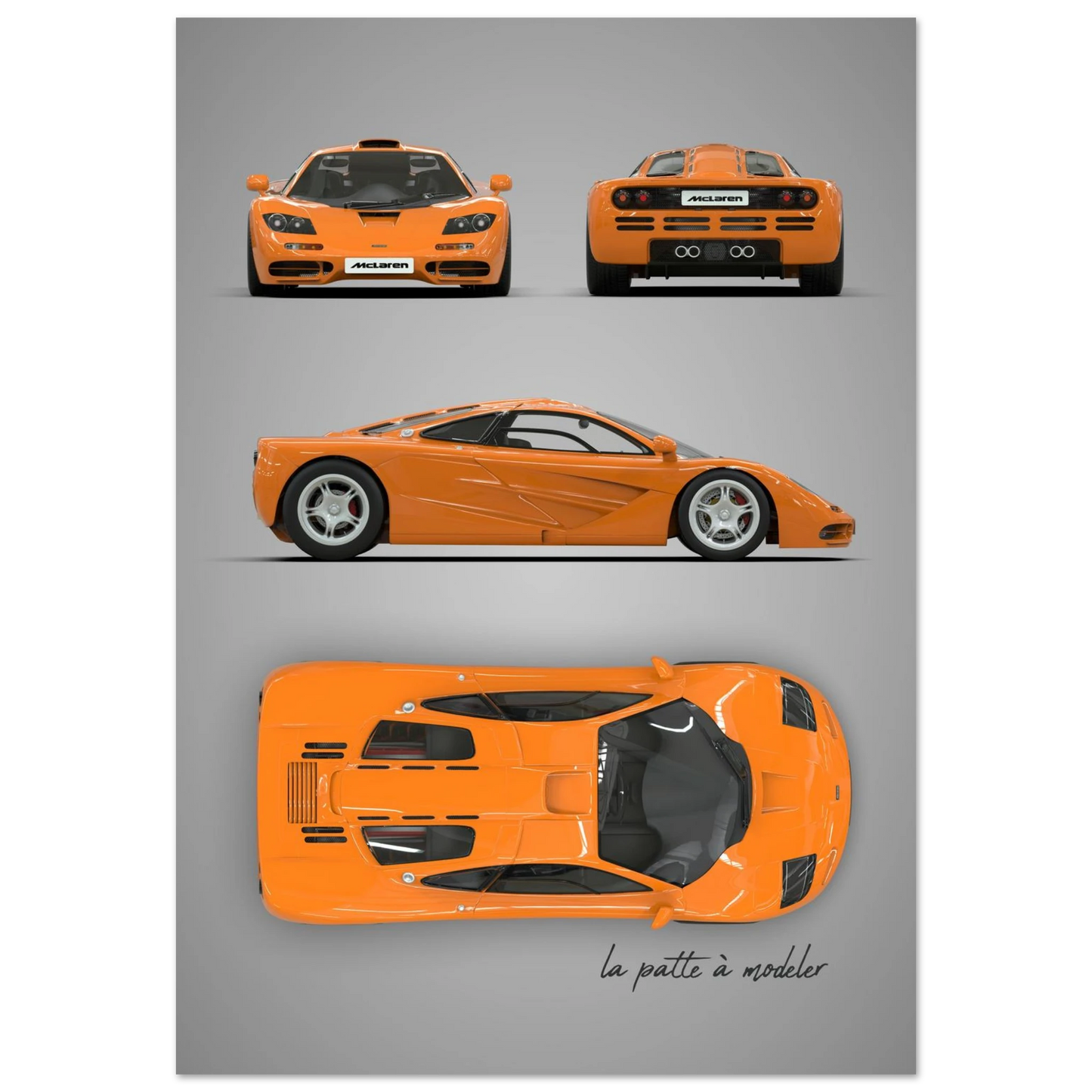 British Supercar Aluminum Print - Performance Icon Art