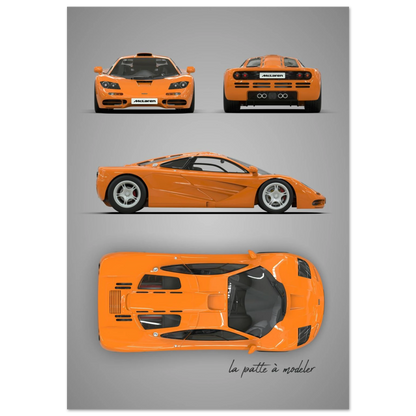 British Supercar Aluminum Print - Performance Icon Art