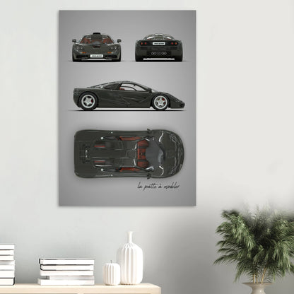 British Supercar Aluminum Print - Engineering Excellence Art