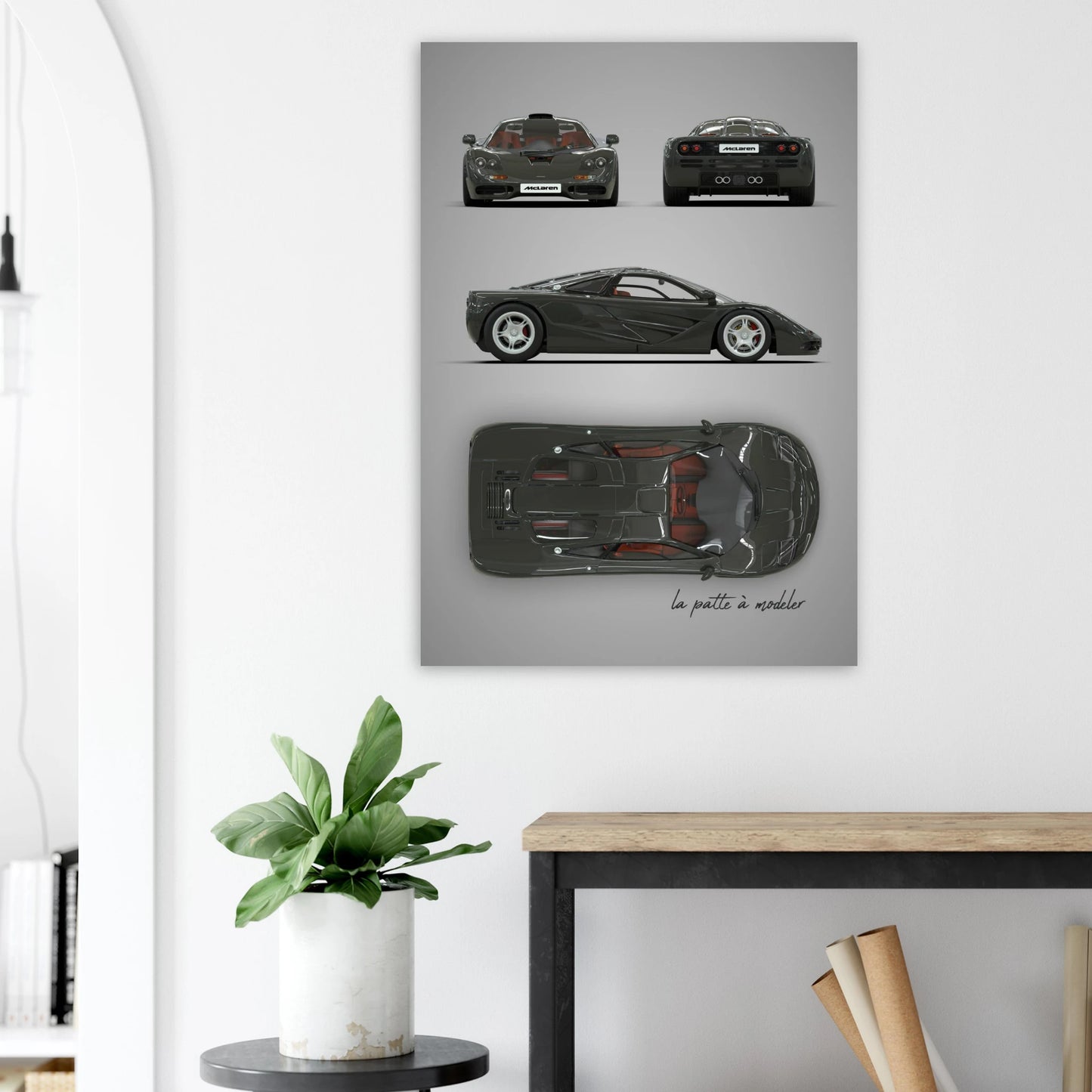 British Supercar Aluminum Print - Engineering Excellence Art