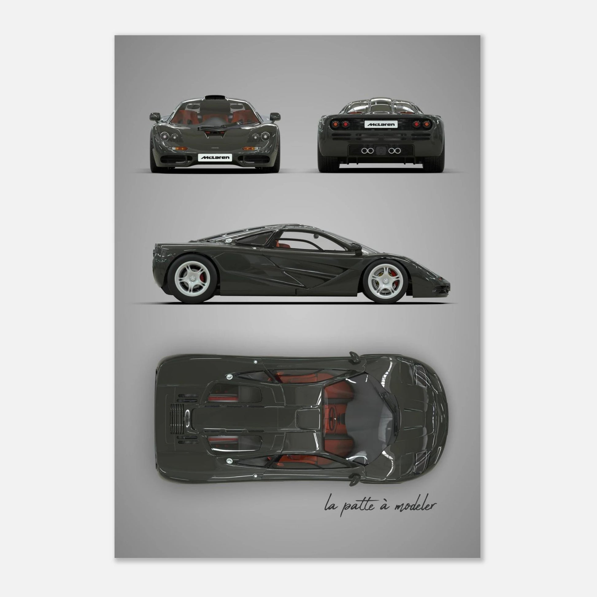 British Supercar Aluminum Print - Engineering Excellence Art