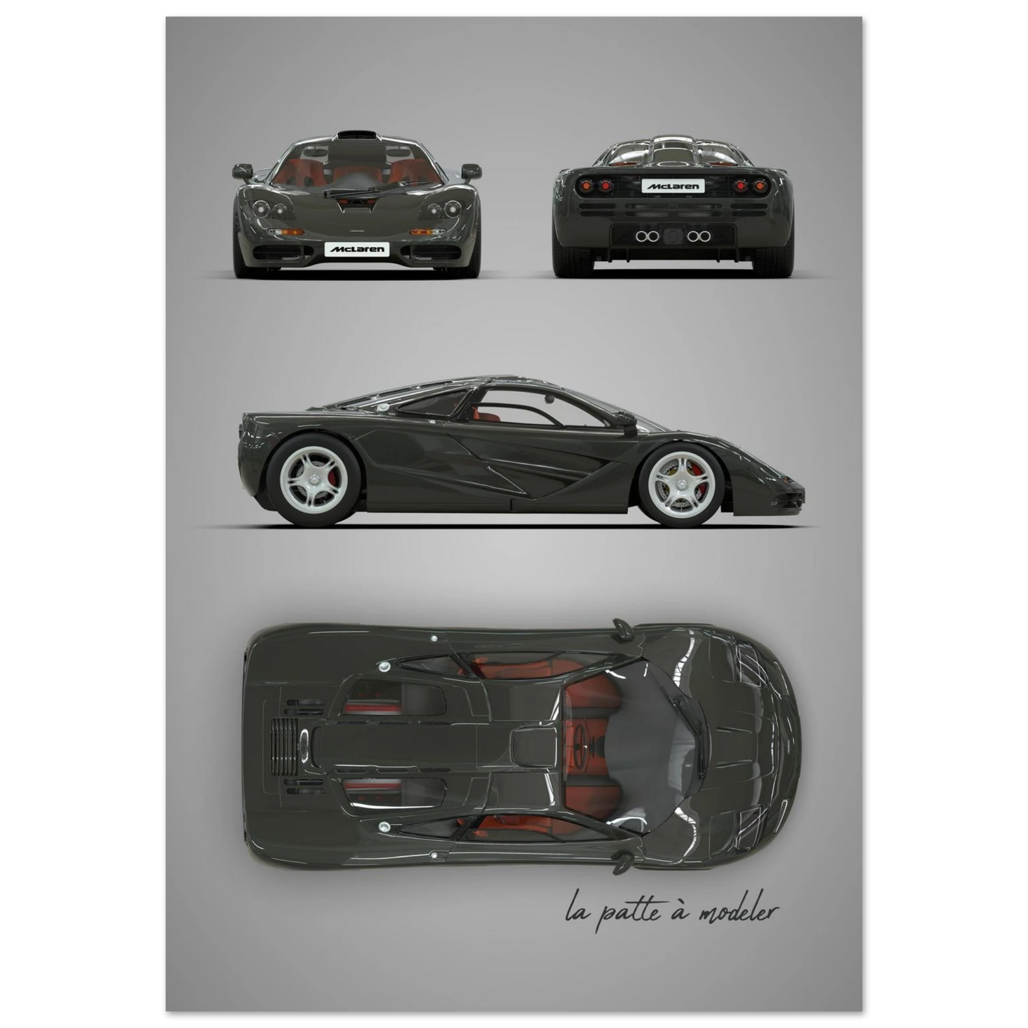 British Supercar Aluminum Print - Engineering Excellence Art