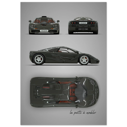 British Supercar Aluminum Print - Engineering Excellence Art