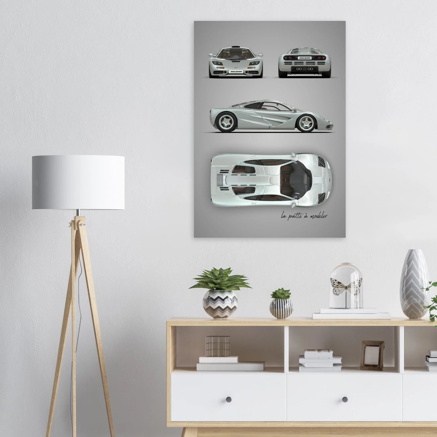 British Supercar Aluminum Print - Speed Legend Art