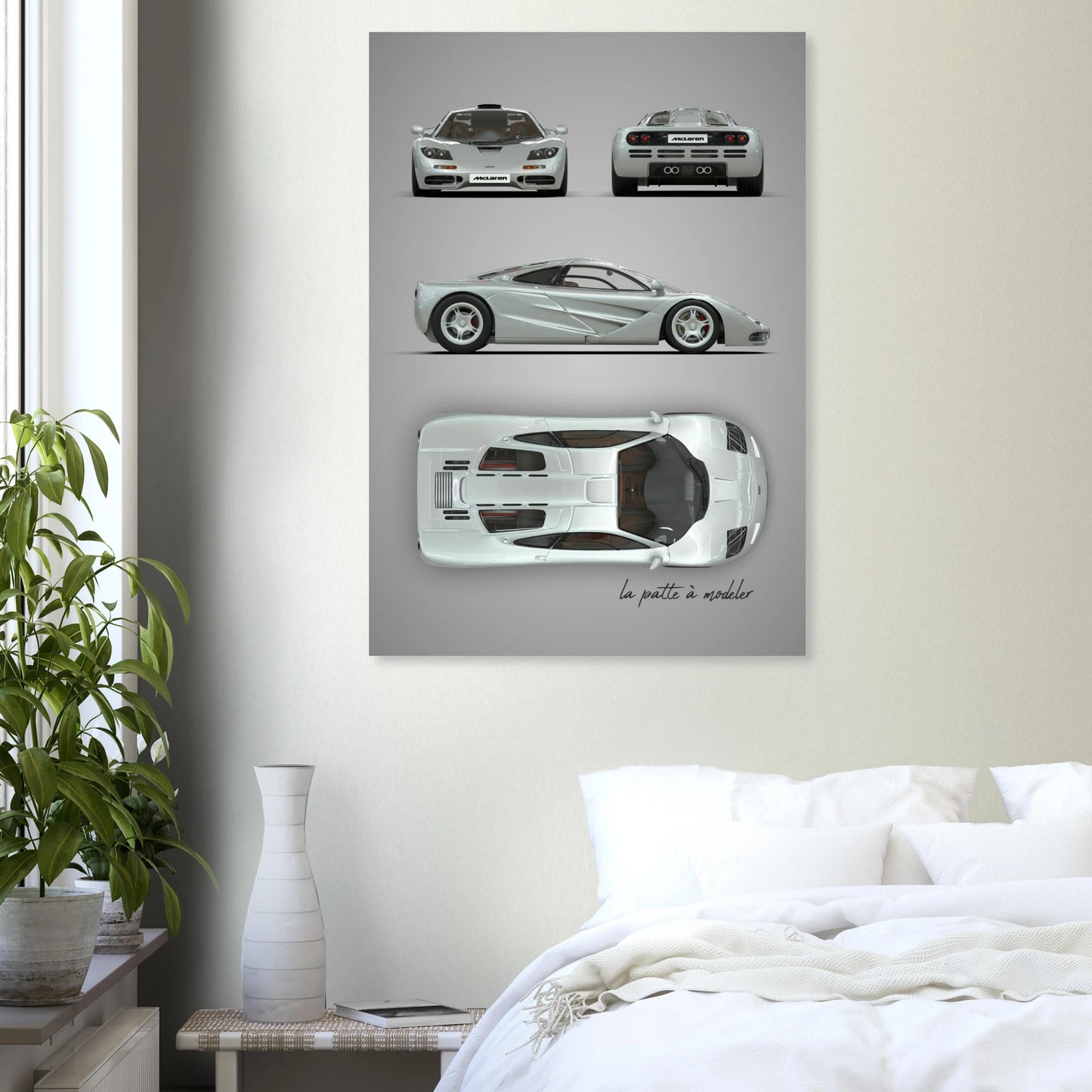 British Supercar Aluminum Print - Speed Legend Art