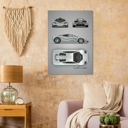 British Supercar Aluminum Print - Speed Legend Art