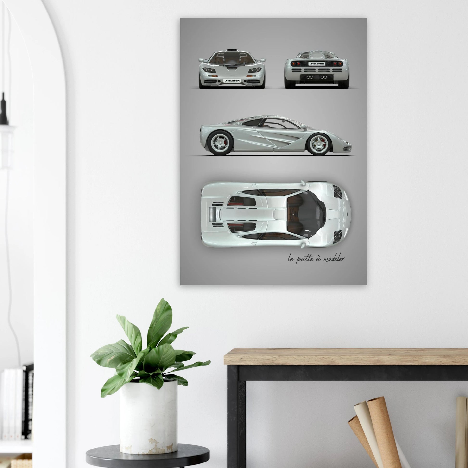 British Supercar Aluminum Print - Speed Legend Art