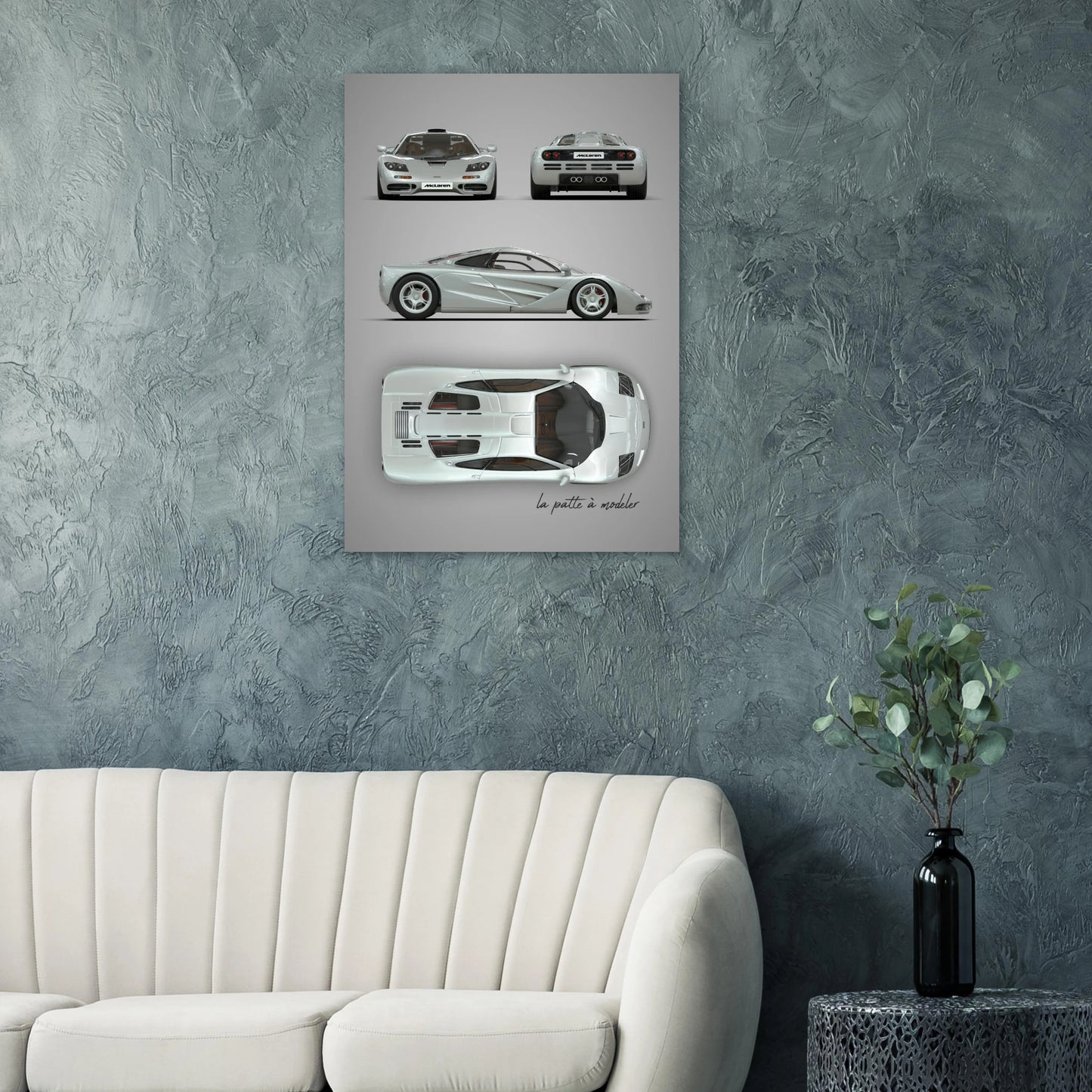 British Supercar Aluminum Print - Speed Legend Art