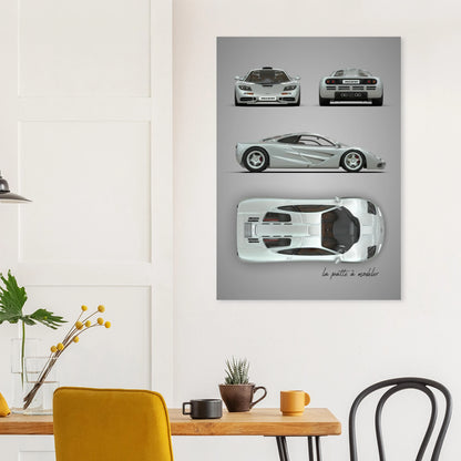 British Supercar Aluminum Print - Speed Legend Art