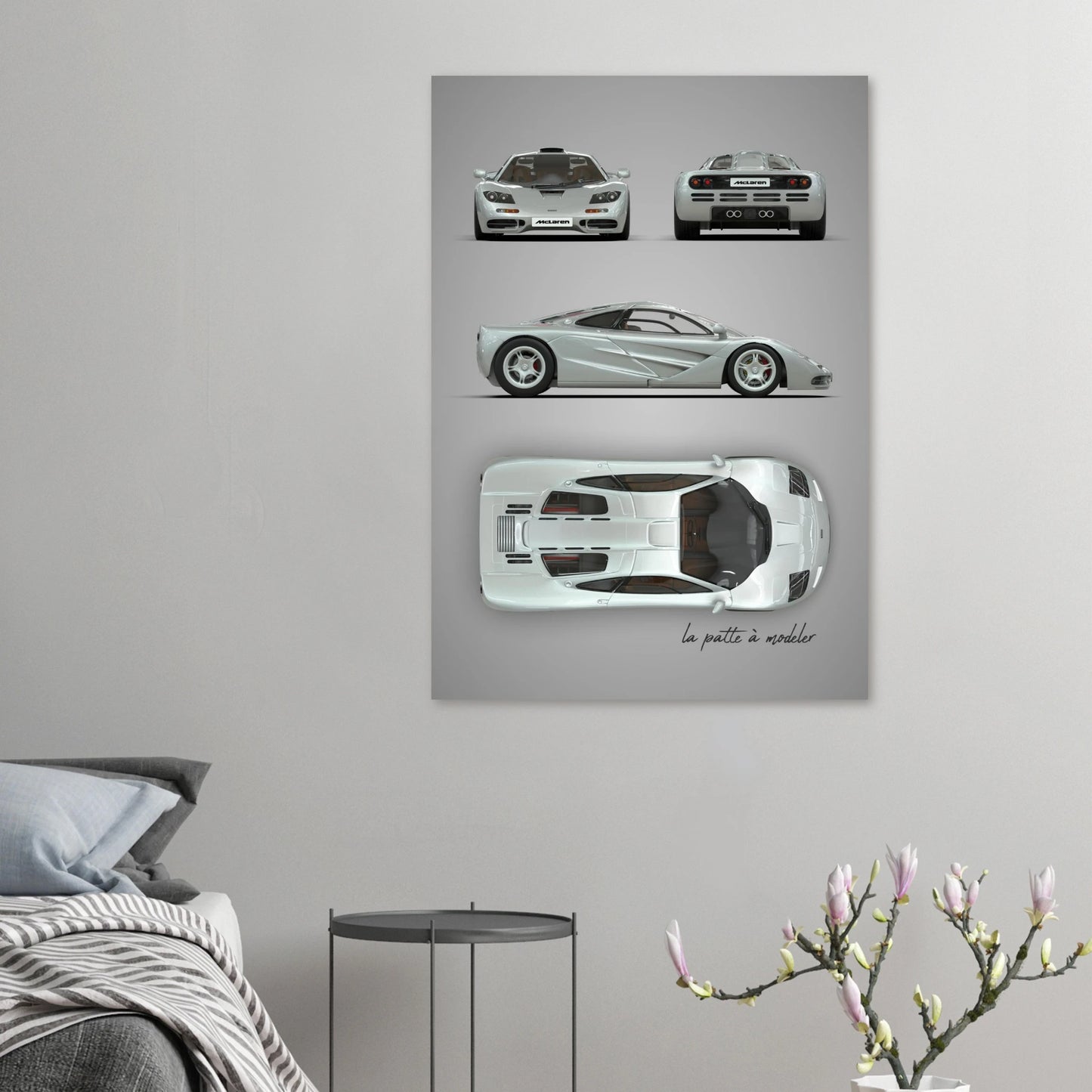 British Supercar Aluminum Print - Speed Legend Art