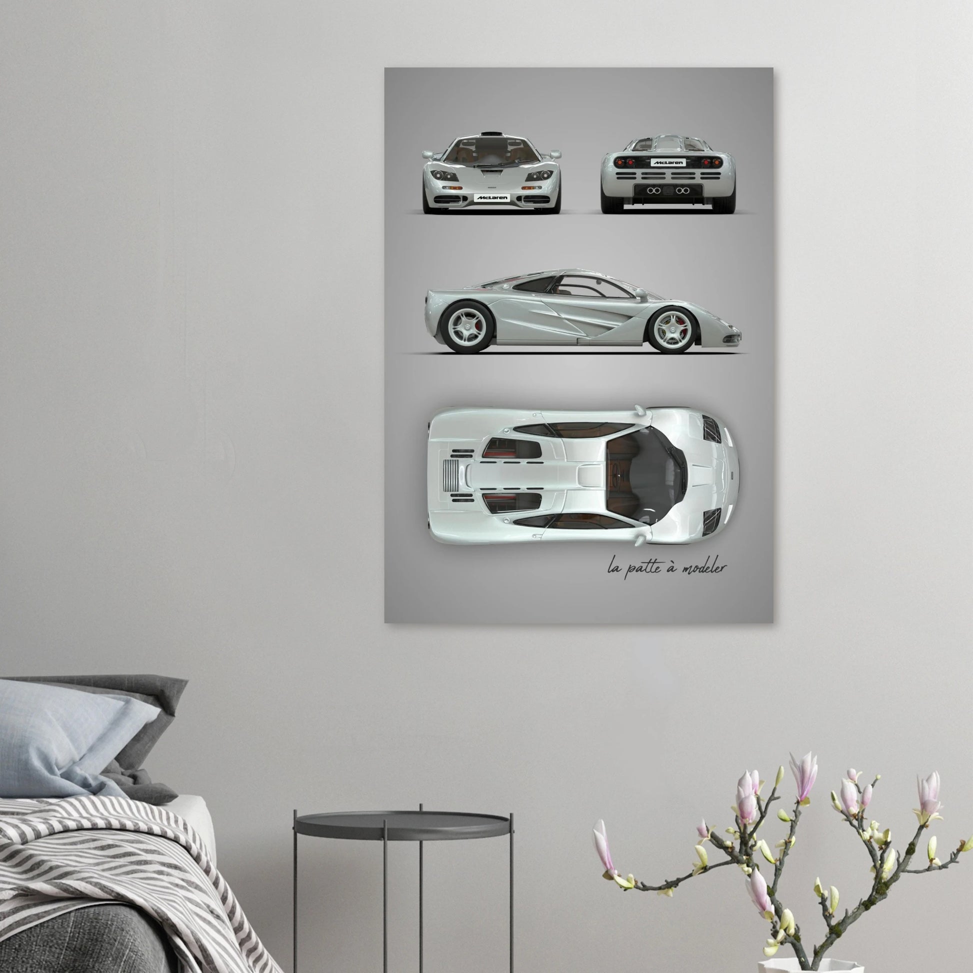 British Supercar Aluminum Print - Speed Legend Art