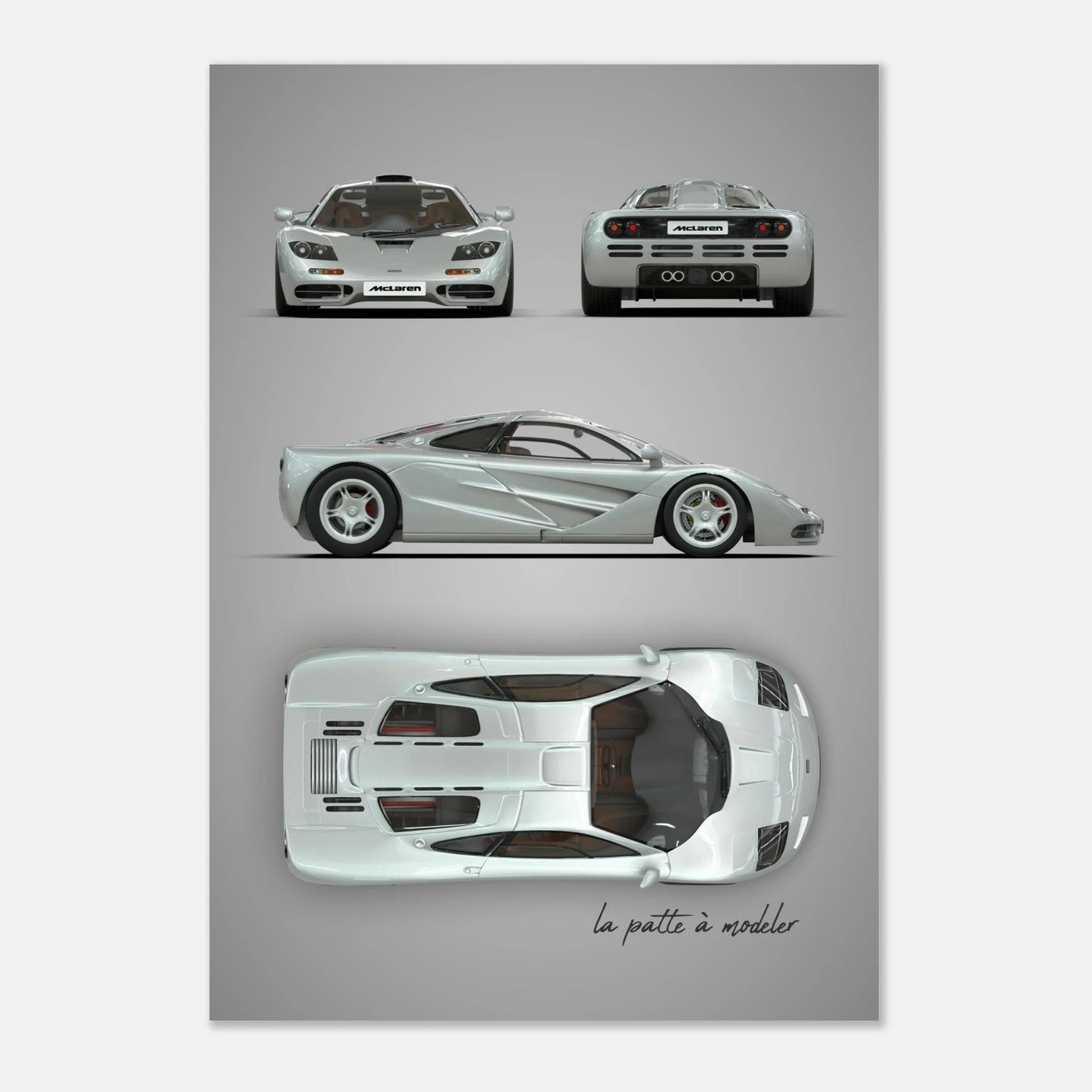 British Supercar Aluminum Print - Speed Legend Art