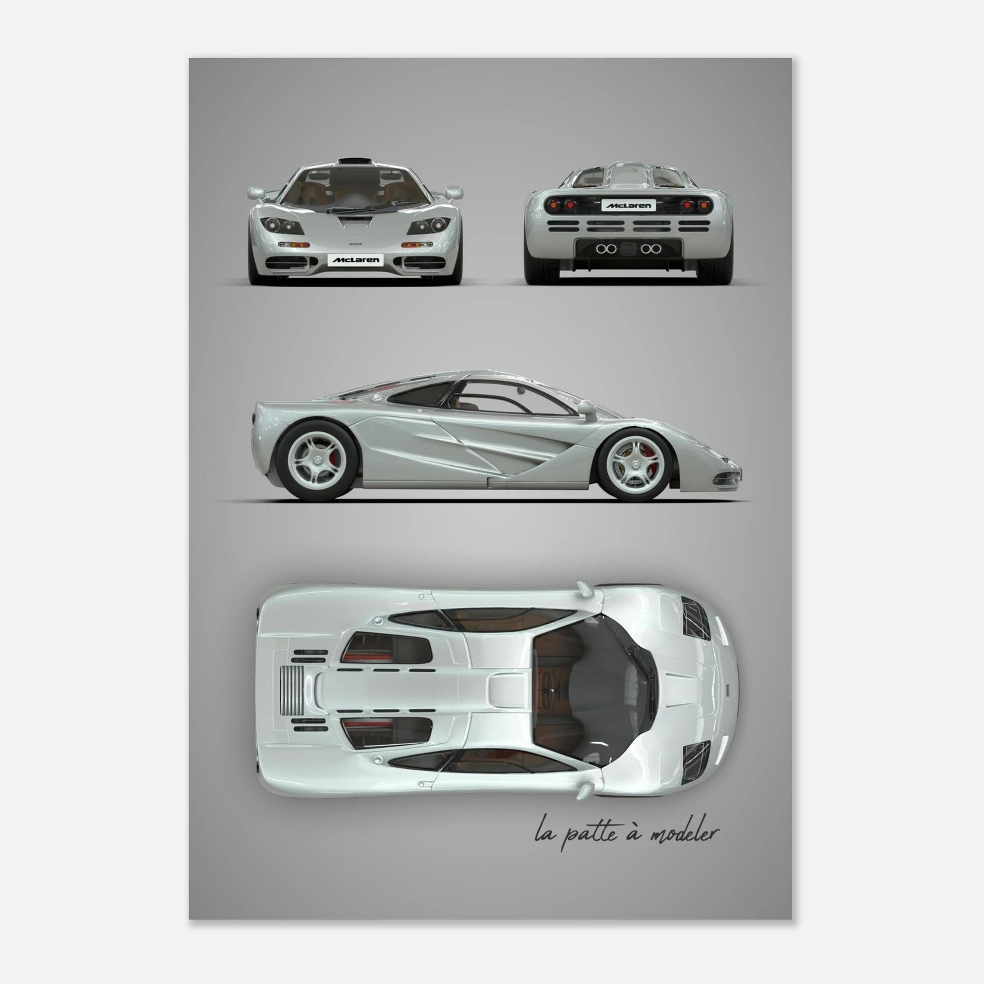 British Supercar Aluminum Print - Speed Legend Art