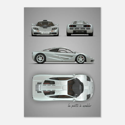 British Supercar Aluminum Print - Speed Legend Art