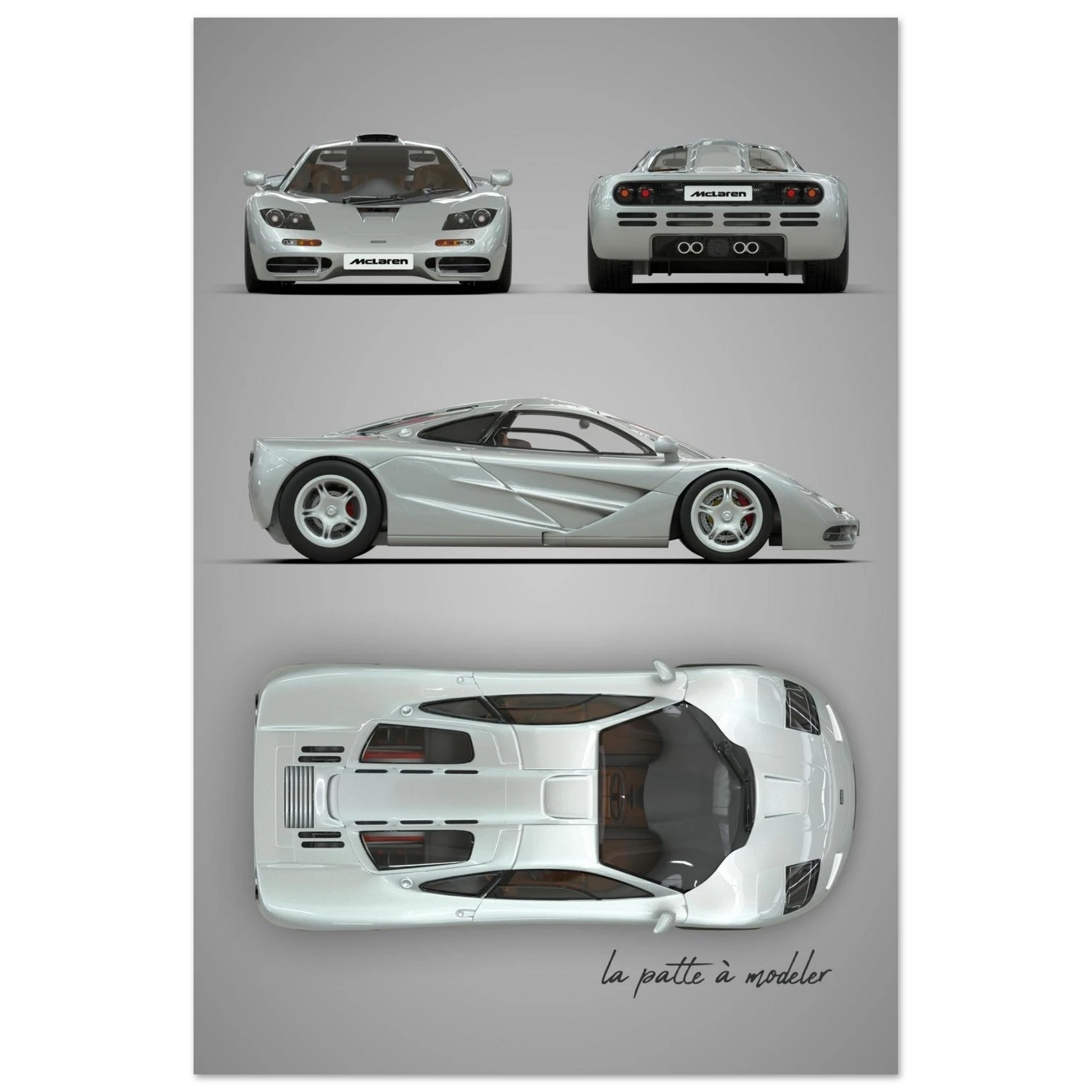 British Supercar Aluminum Print - Speed Legend Art