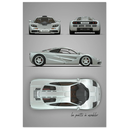 British Supercar Aluminum Print - Speed Legend Art