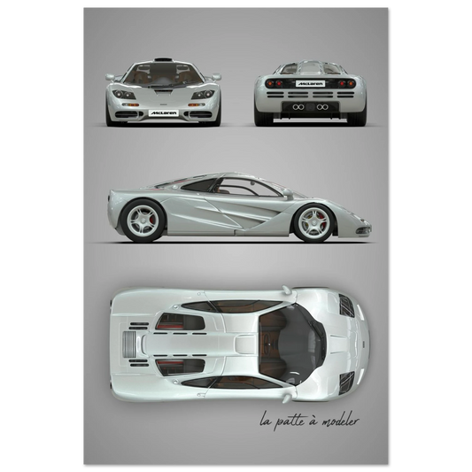 British Supercar Aluminum Print - Speed Legend Art