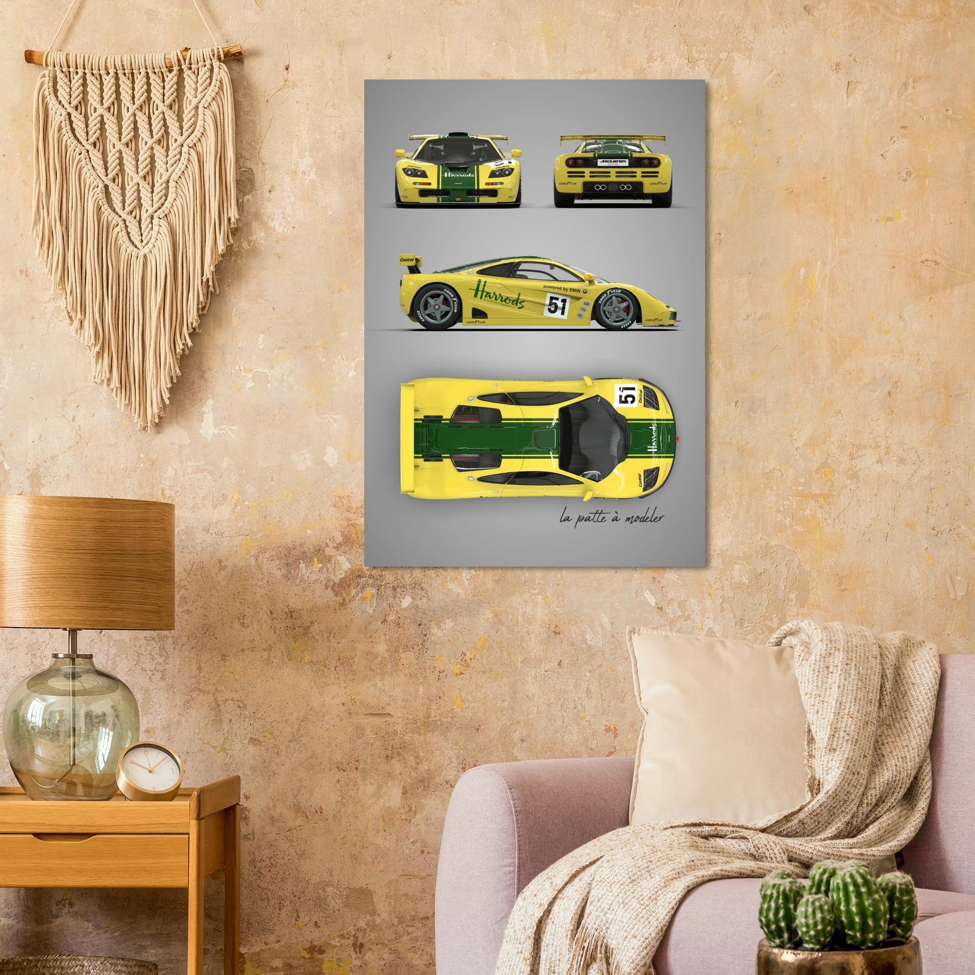 British Supercar Aluminum Print - Racing Heritage Art