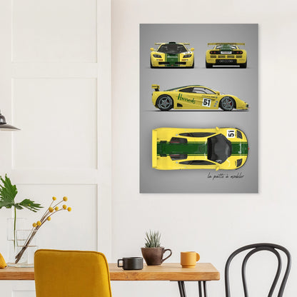 British Supercar Aluminum Print - Racing Heritage Art