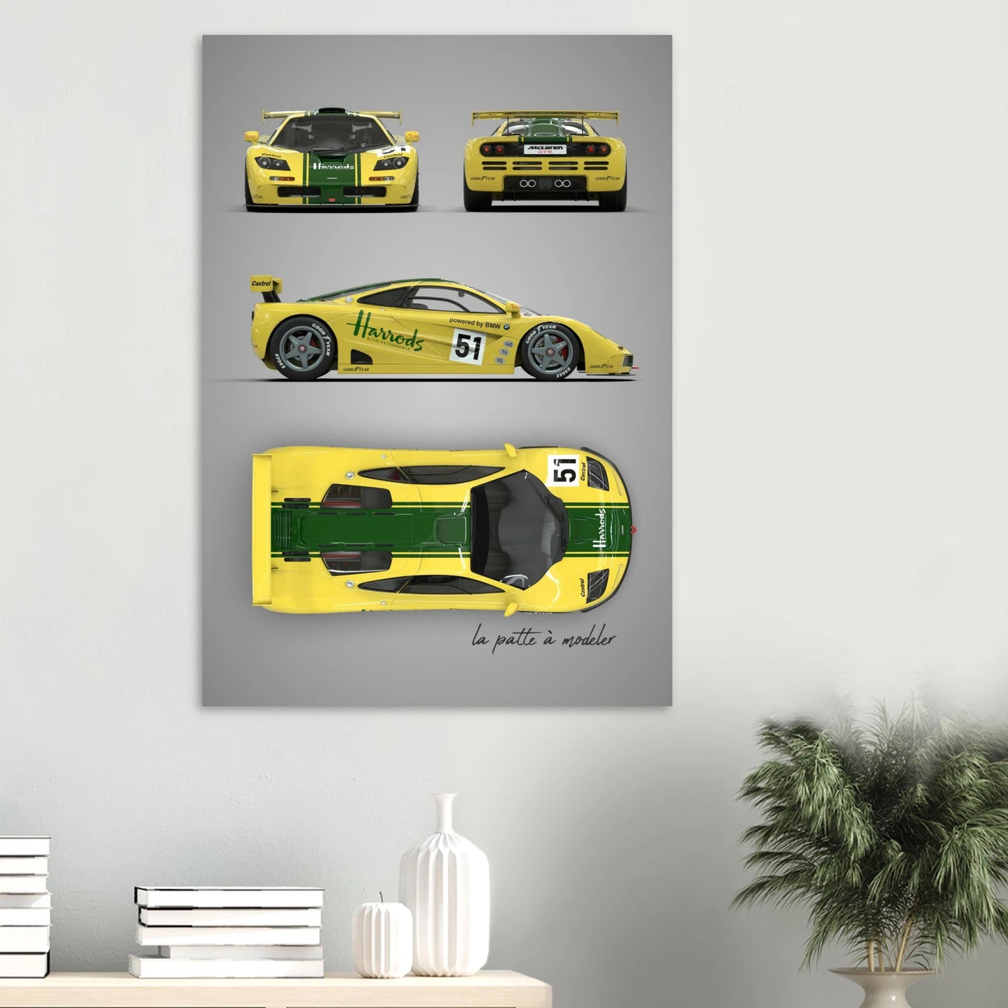 British Supercar Aluminum Print - Racing Heritage Art
