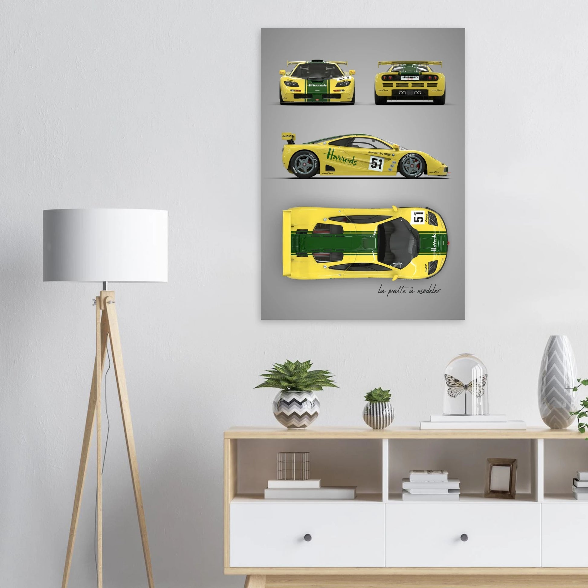 British Supercar Aluminum Print - Racing Heritage Art
