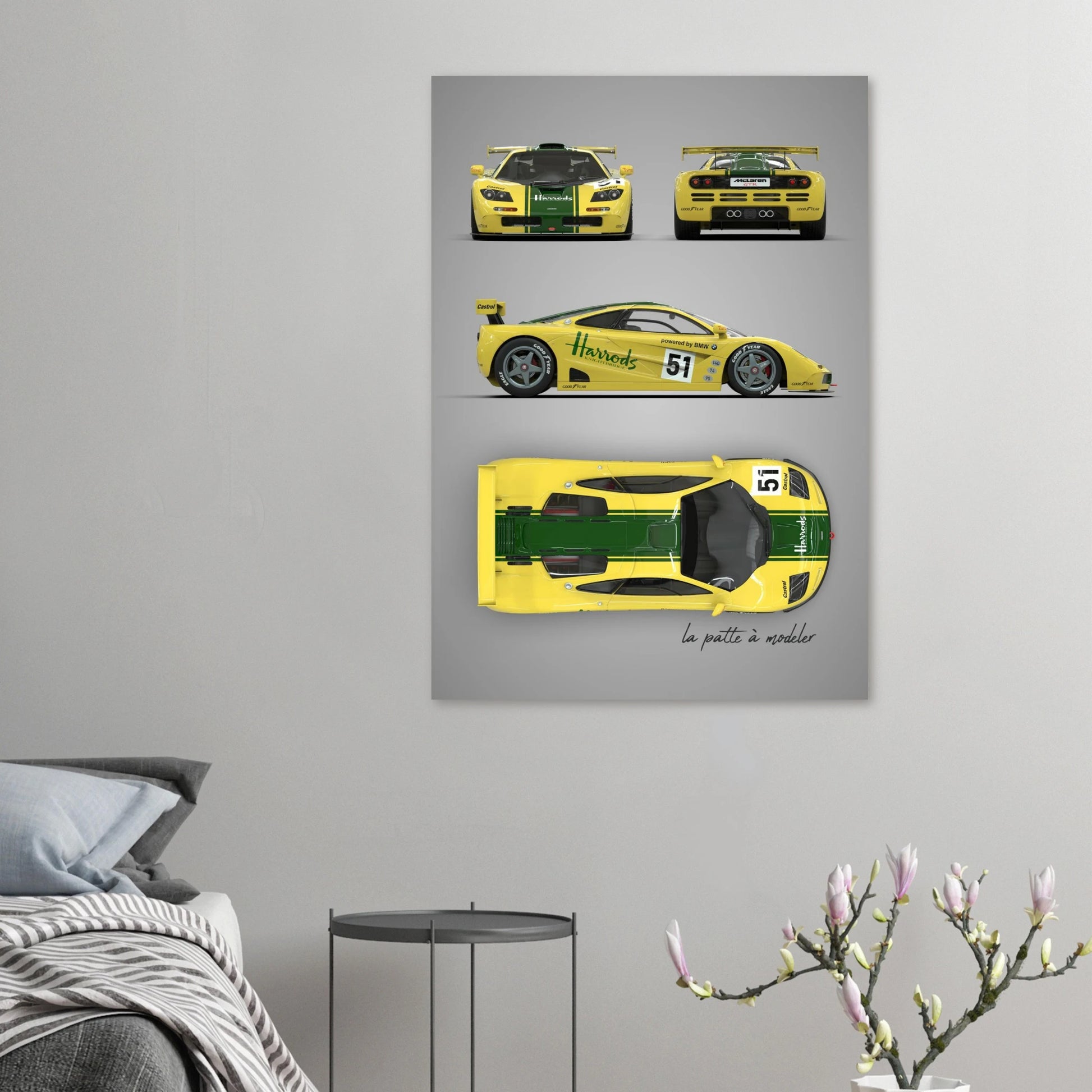 British Supercar Aluminum Print - Racing Heritage Art