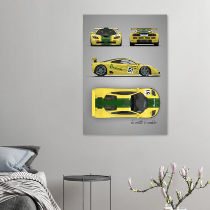 British Supercar Aluminum Print - Racing Heritage Art