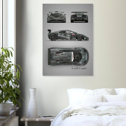 British Racing Supercar Aluminum Print - Performance Art