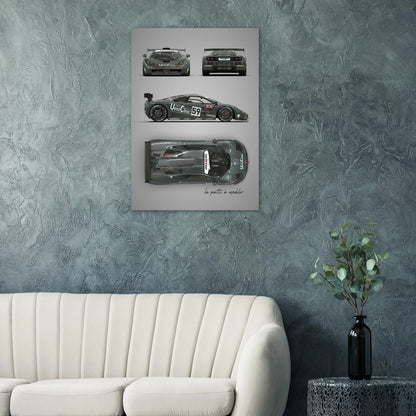British Racing Supercar Aluminum Print - Performance Art