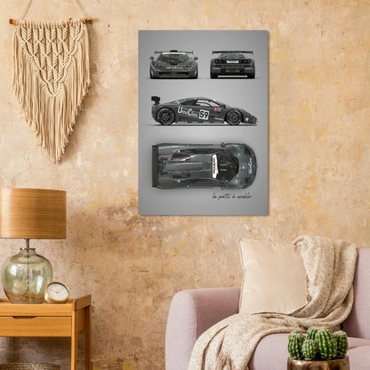 British Racing Supercar Aluminum Print - Performance Art