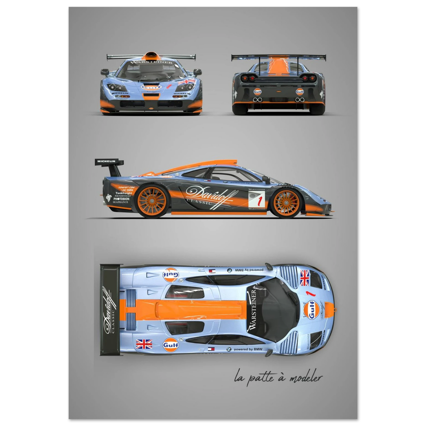 British F1 Legend Aluminum Print - Supercar Icon Art