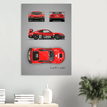 art, poster, aluminium print, wall art, automotive, gift, blueprint, car enthusiast, vintage car, classic car, motorcycle, race car, rally car, home decor