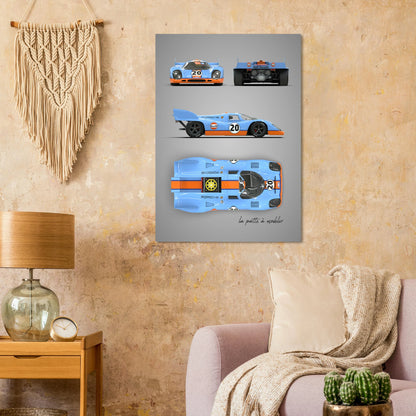 art, poster, aluminium print, wall art, automotive, gift, blueprint, car enthusiast, vintage car, classic car, motorcycle, race car, rally car, home decor