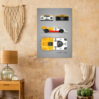 art, poster, aluminium print, wall art, automotive, gift, blueprint, car enthusiast, vintage car, classic car, motorcycle, race car, rally car, home decor