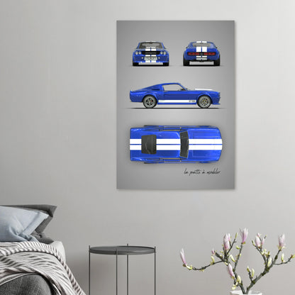 art, poster, aluminium print, wall art, automotive, gift, blueprint, car enthusiast, vintage car, classic car, motorcycle, race car, rally car, home decor