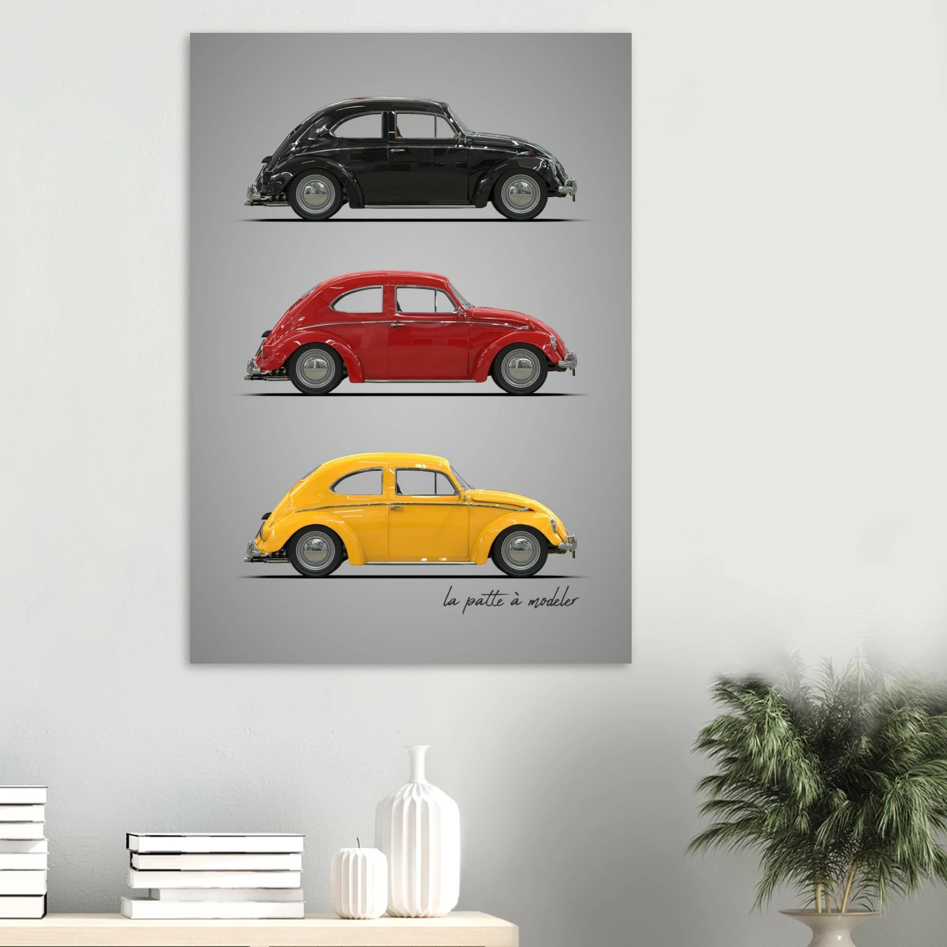 German Classic Car Aluminum Print - Vintage Design Art