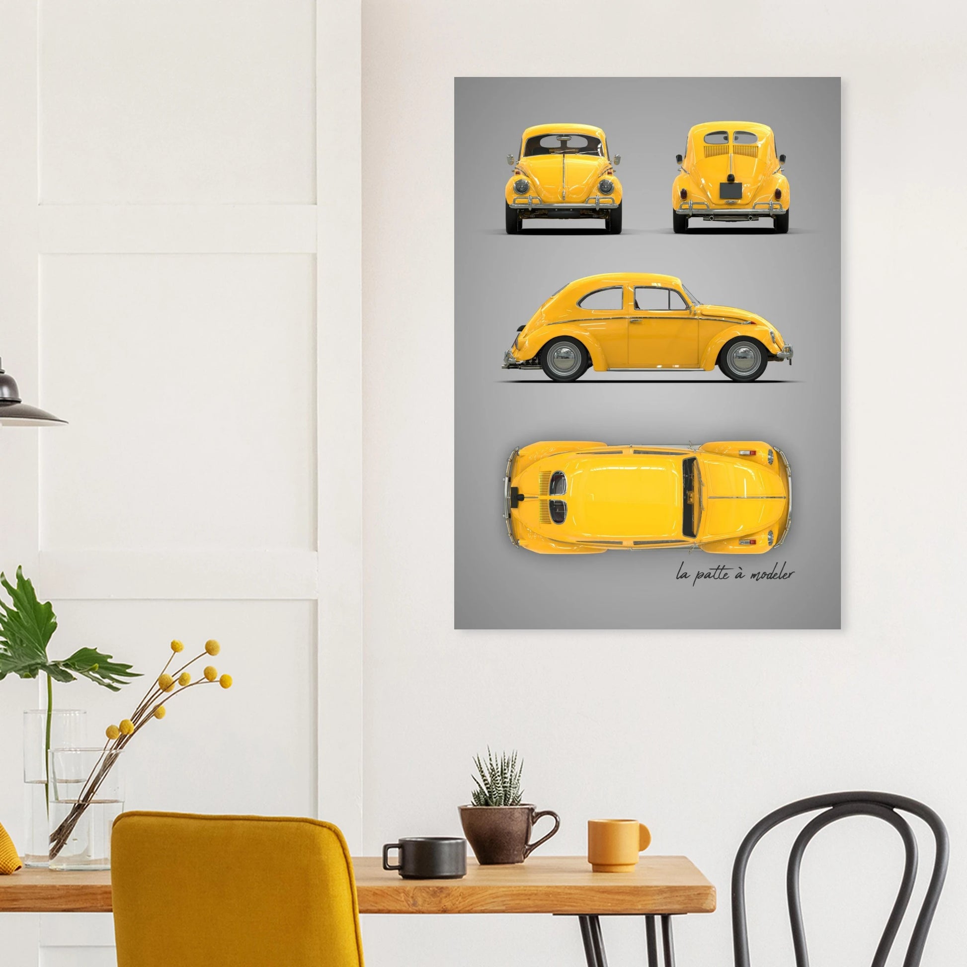 German Classic Car Aluminum Print - Custom Vintage Art