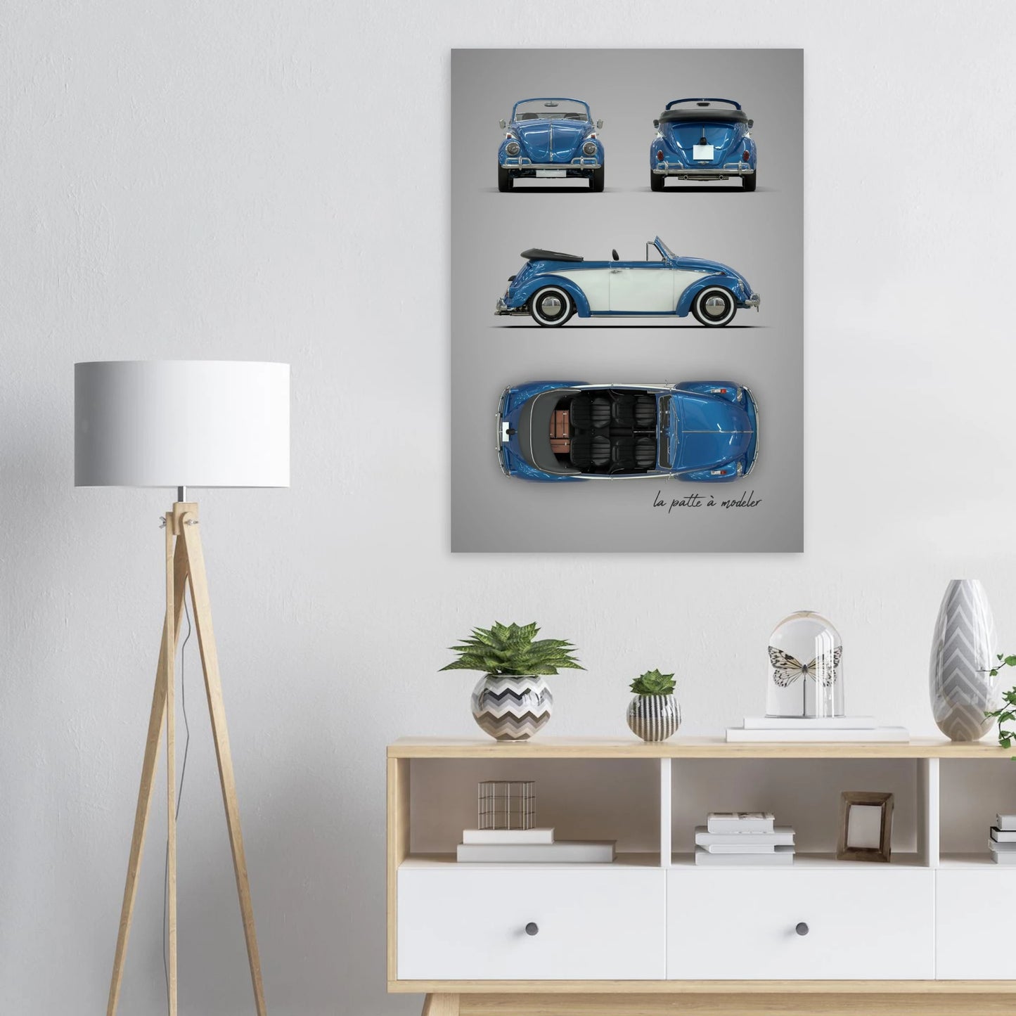 German Classic Car Aluminum Print - Custom Automotive Art