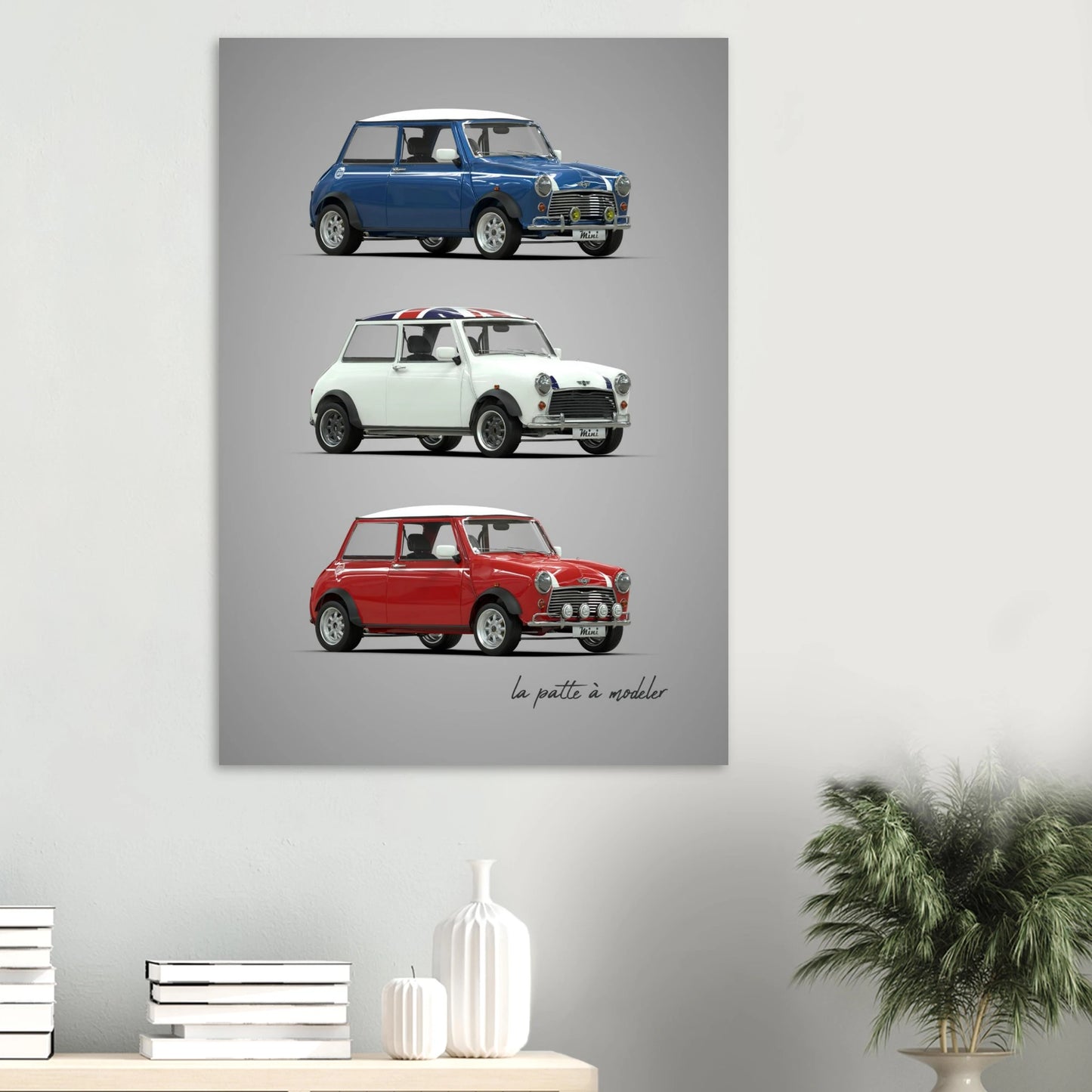 British Classic Car Aluminum Print - Compact Icon Art