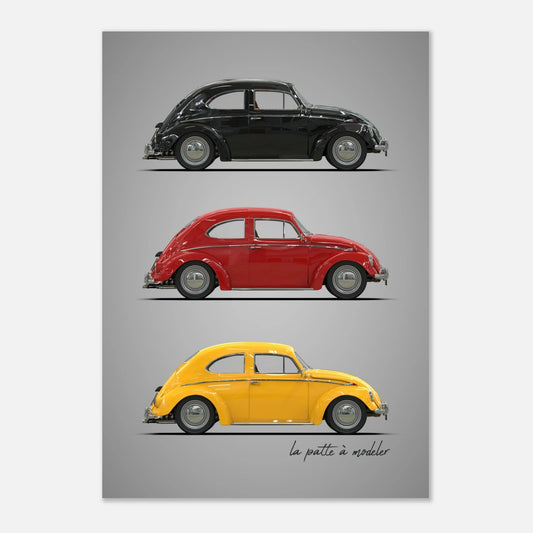 German Classic Car Aluminum Print - Vintage Design Art