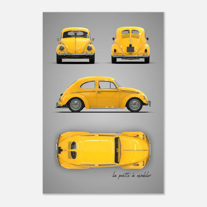 German Classic Car Aluminum Print - Custom Vintage Art
