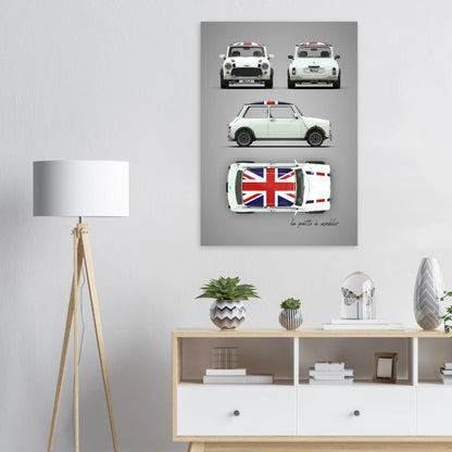 British Classic Icon Aluminum Print - Vintage Car Art