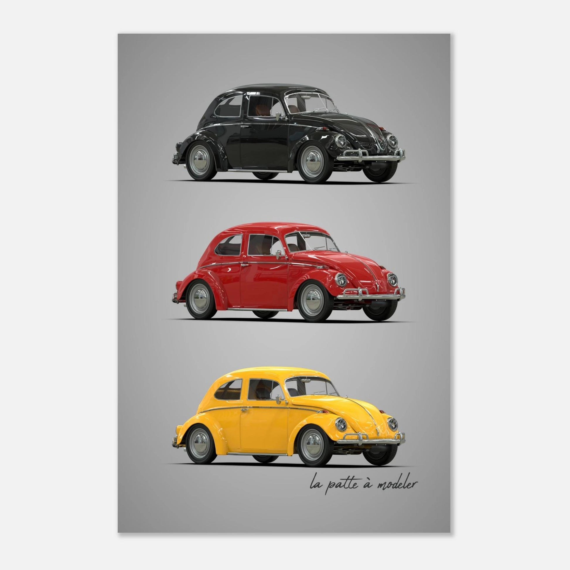 German Classic Car Aluminum Print - Vintage Heritage Art