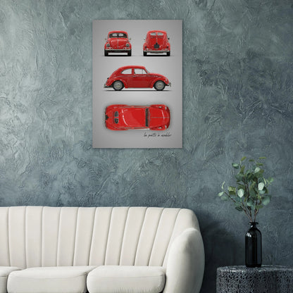 German Classic Car Aluminum Print - Custom Icon Art