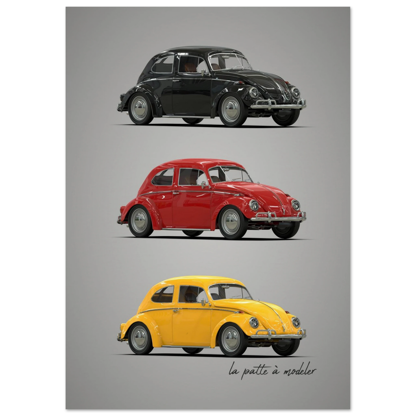 German Classic Car Poster - Vintage Automotive Art Print
