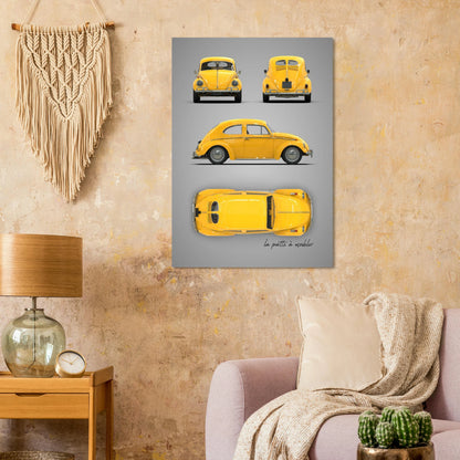 German Classic Car Aluminum Print - Custom Vintage Art