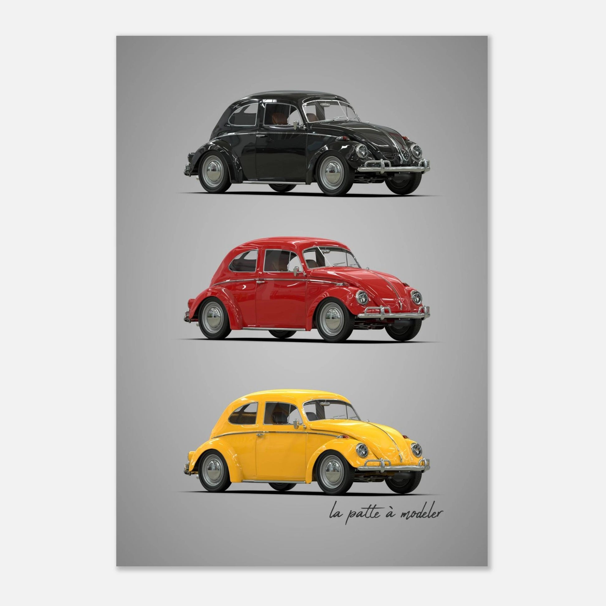 German Classic Car Aluminum Print - Vintage Heritage Art